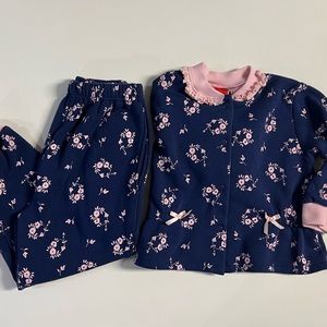 1992 Kidding around Matching Set Sweatshirt Pants 2pc Blue and Pink 4T